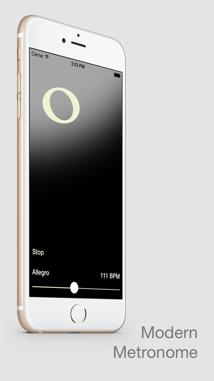 iPhone Modern Metronome app Screenshot