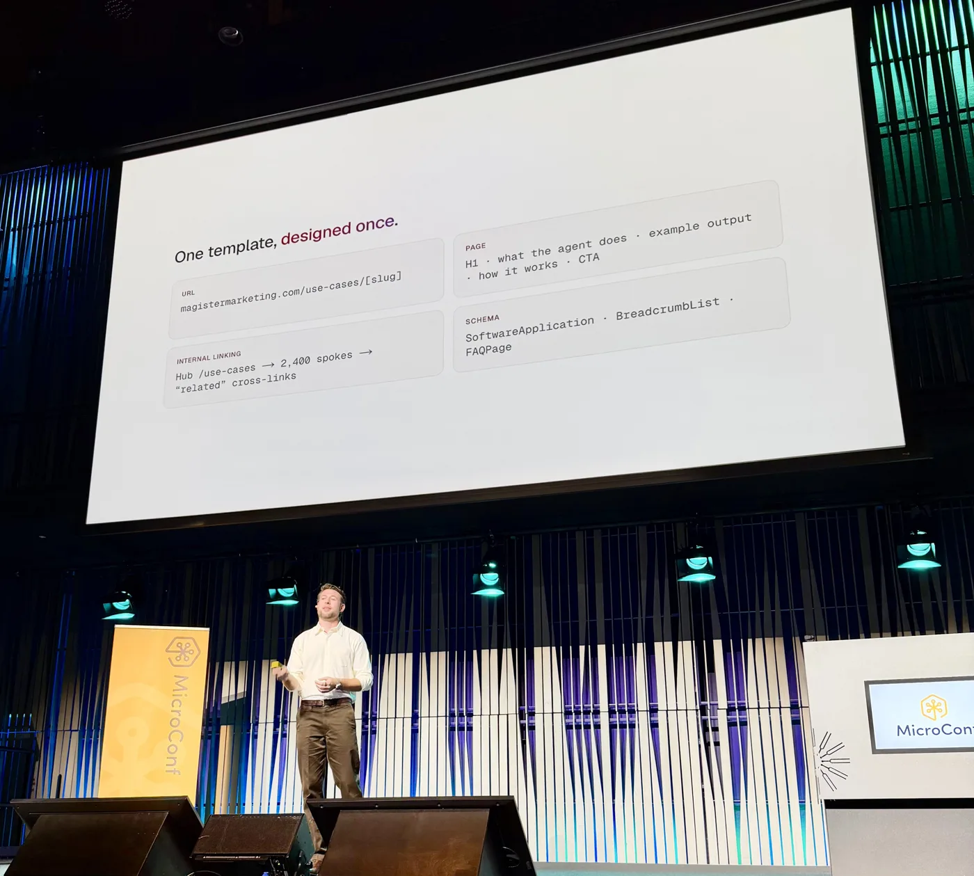 Corey Haines at MicroConf Europe 2026: Google loves programmatically generated pages. Yes, they penalize thin content;…
