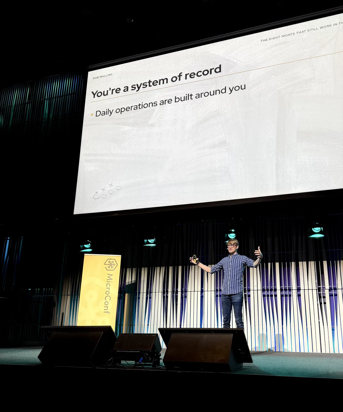 Rob Walling at MicroConf Europe 2026: Second ai moat: you’re a system of record.