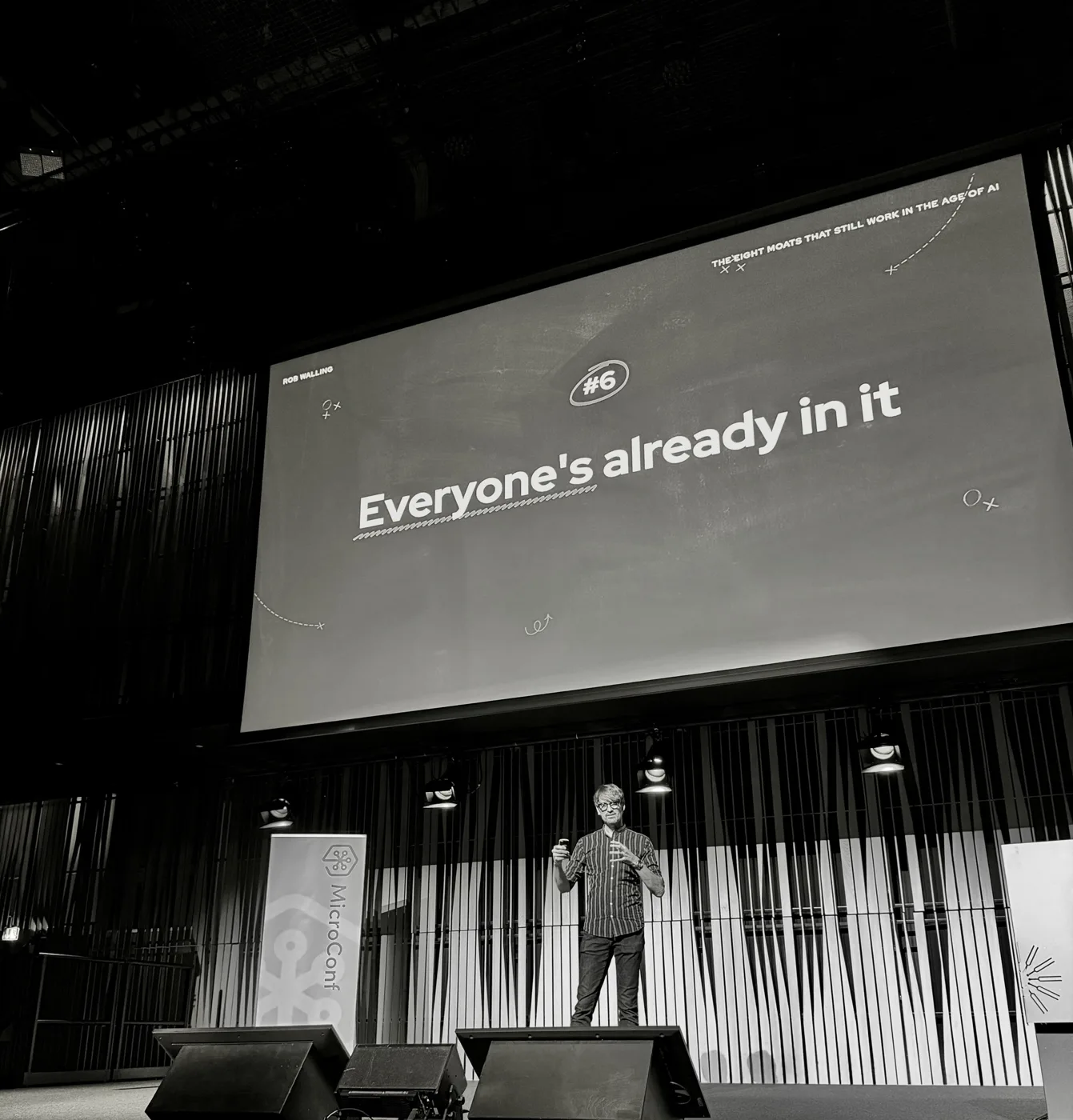 Rob Walling at MicroConf Europe 2026: Moat six: everybody’s already in it.