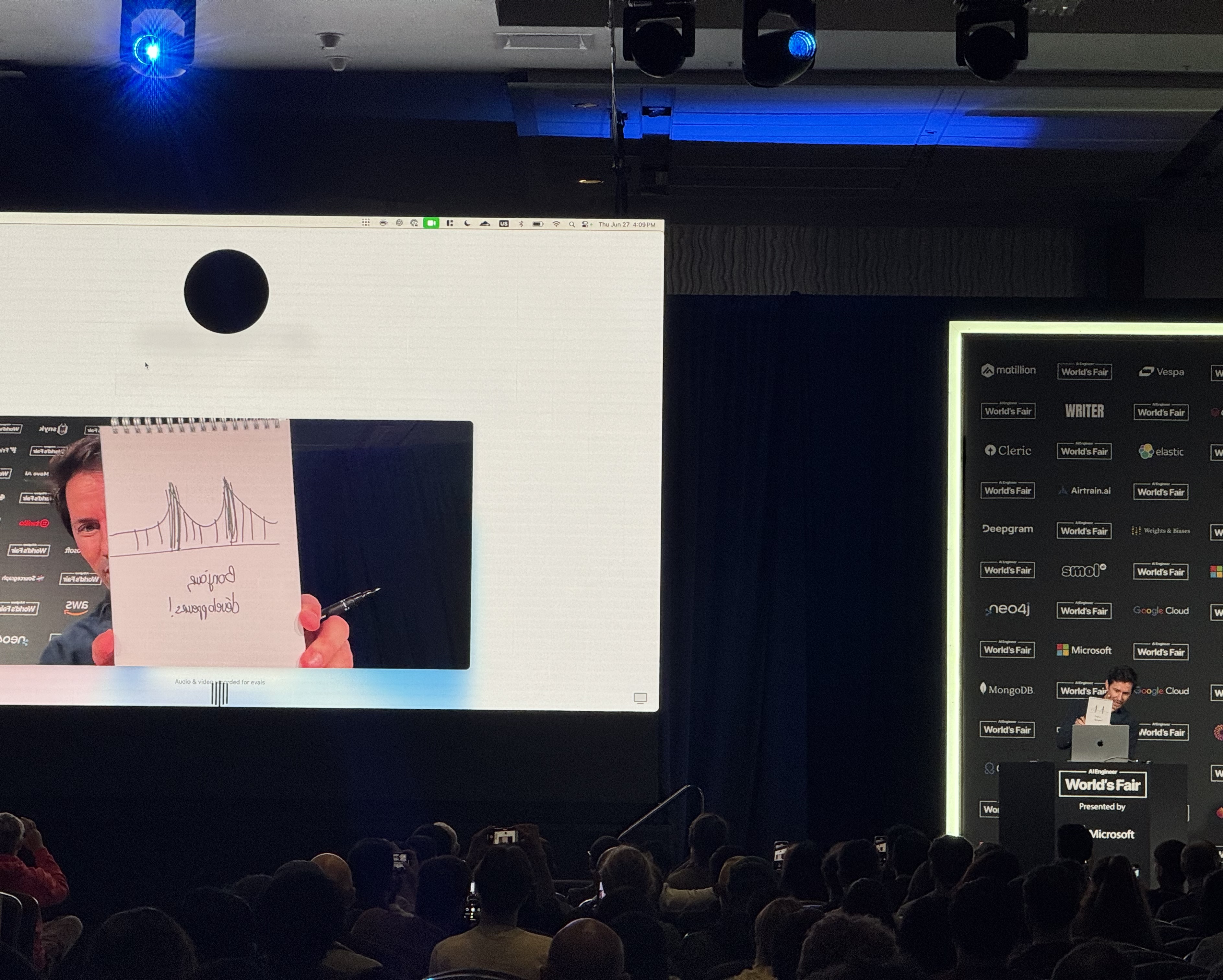 Romain Huet of OpenAI quizes ChatGPT on stage